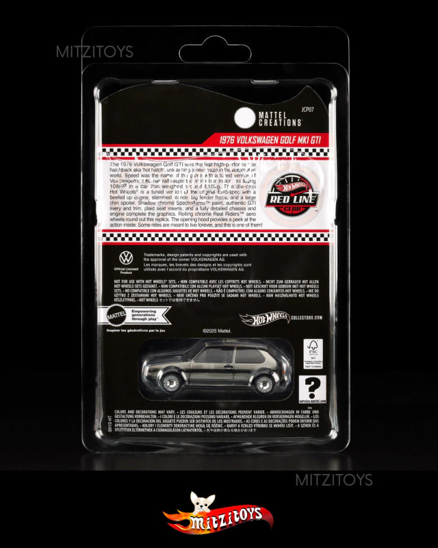 1976 Volkswagen Golf GTI MK1 Plateado - Hot Wheels Premium - Red Line Club (RLC)