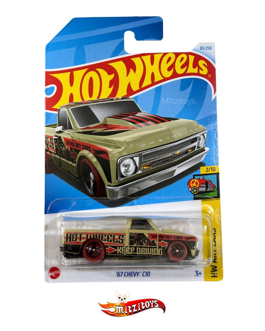 '67 Chevy C10 (83/250) (2/10) - HW Art Cars - Hot Wheels básico