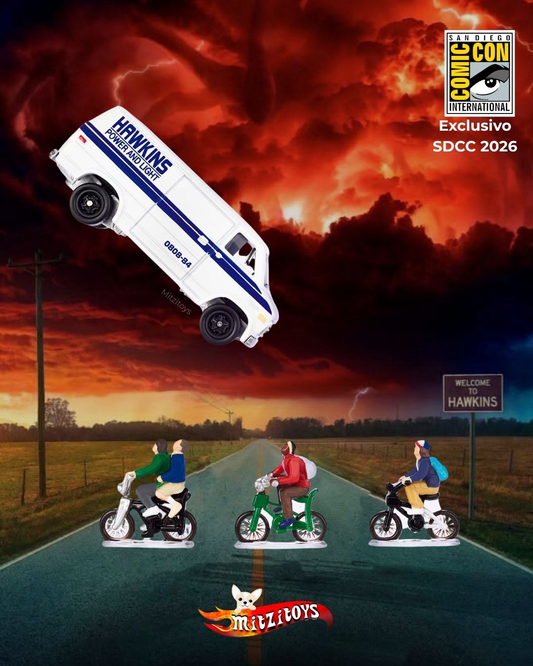 Hot Wheels × Stranger Things: '83 Chevy Van Diorama Set (Exclusivo SDCC 2026)