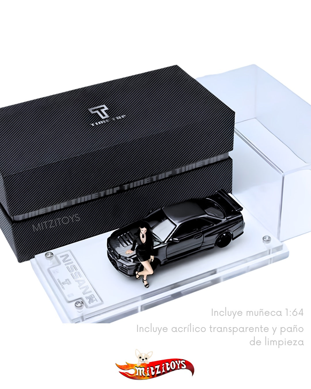 Nissan GT-R R34 Full Carbon Fiber / Time Top (Limited Edition) 1:64