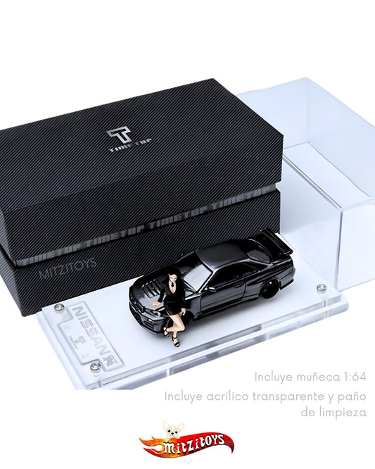 Nissan GT-R R34 Full Carbon Fiber / Time Top (Limited Edition) 1:64