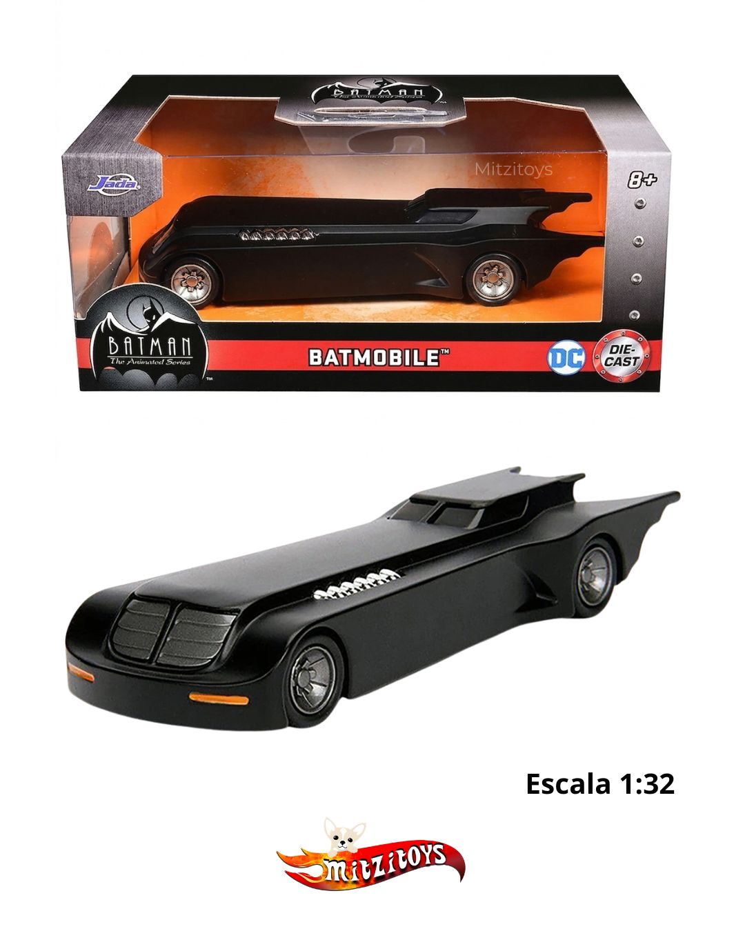 Batman: The Animated Series Batmobile (Escala 1:32) - Jada Toys
