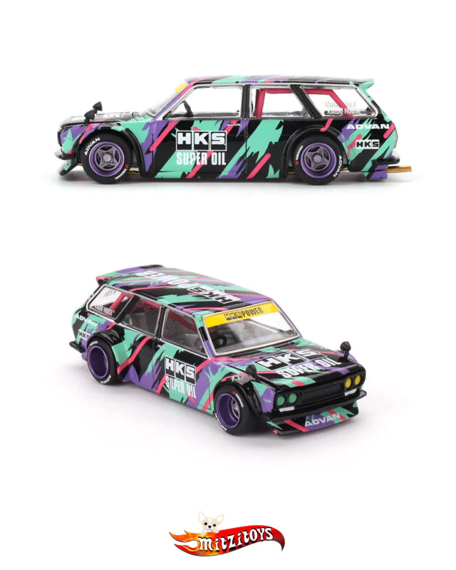Datsun Kaido 510 Wagon HKS V1 - Kaido House x Mini GT (1/64)