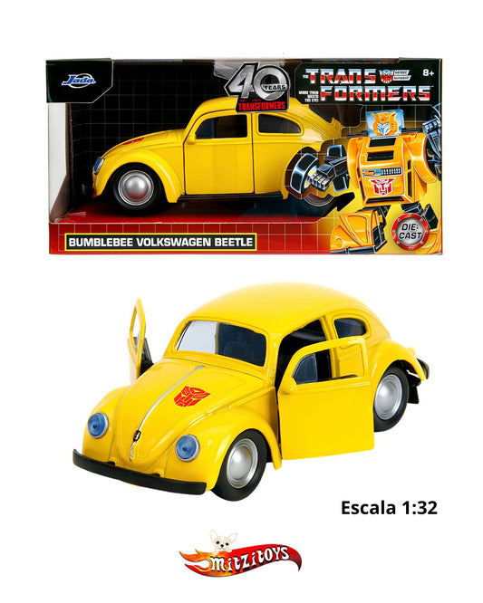 Transformers Bumblebee Vocho Volkswagen Beetle (Escala 1:32) - Jada Toys ￼