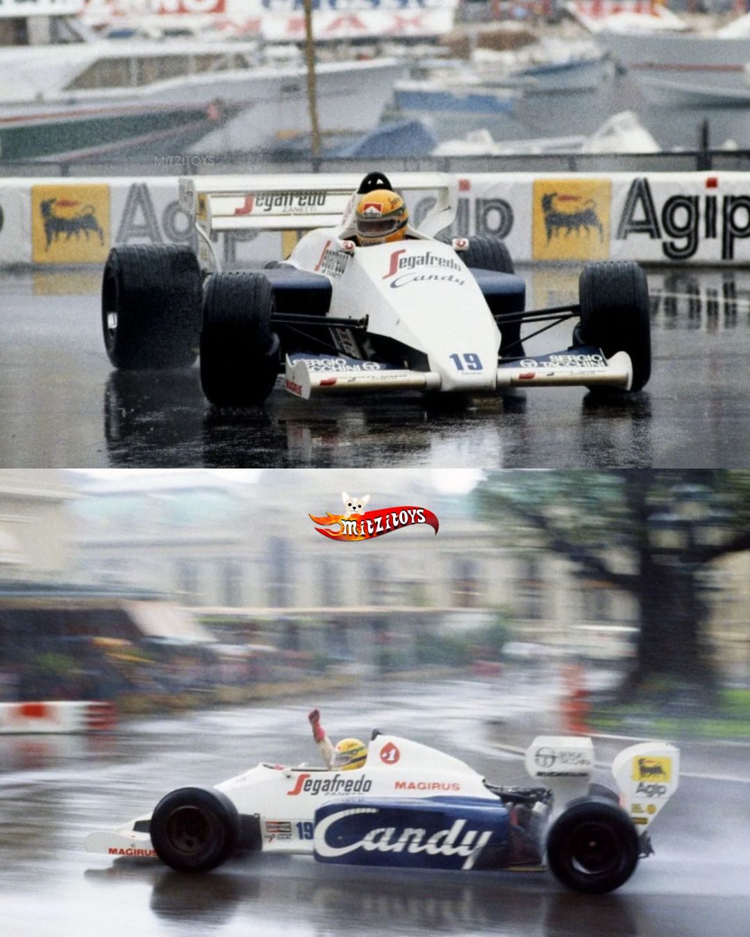 Toleman TG184 #19 1984 Monaco Grand Prix 2nd Place Ayrton Senna - MINI GT #1118