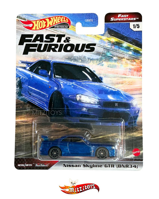 Nissan Skyline GTR R34 Fast & Furious 1/5 Fast Superstars Hw Premium