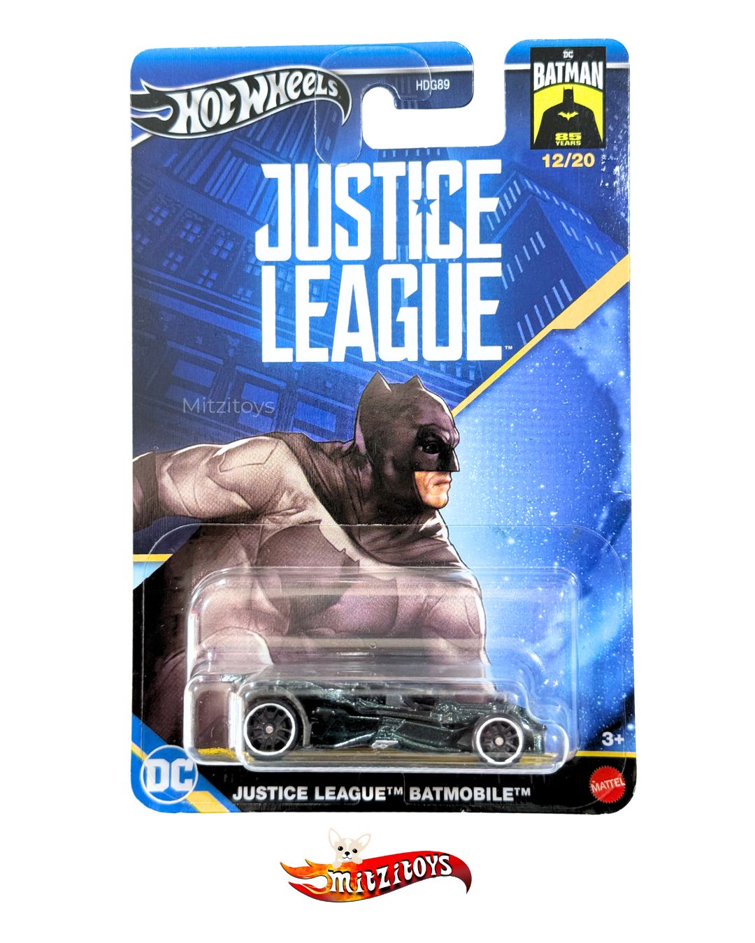 Justice League Batmobile (12/20) - Batman 85 Years - Hot Wheels Básico