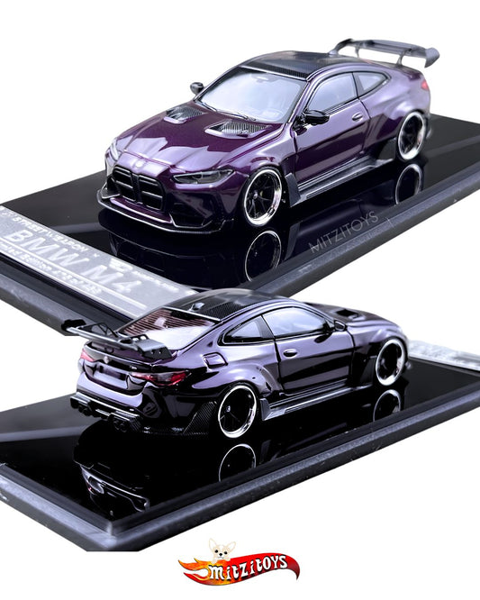 BMW M4 Widebody Purple Metal (G82) / Street Weapon - Street Warrior (Limited Edition) 1:64