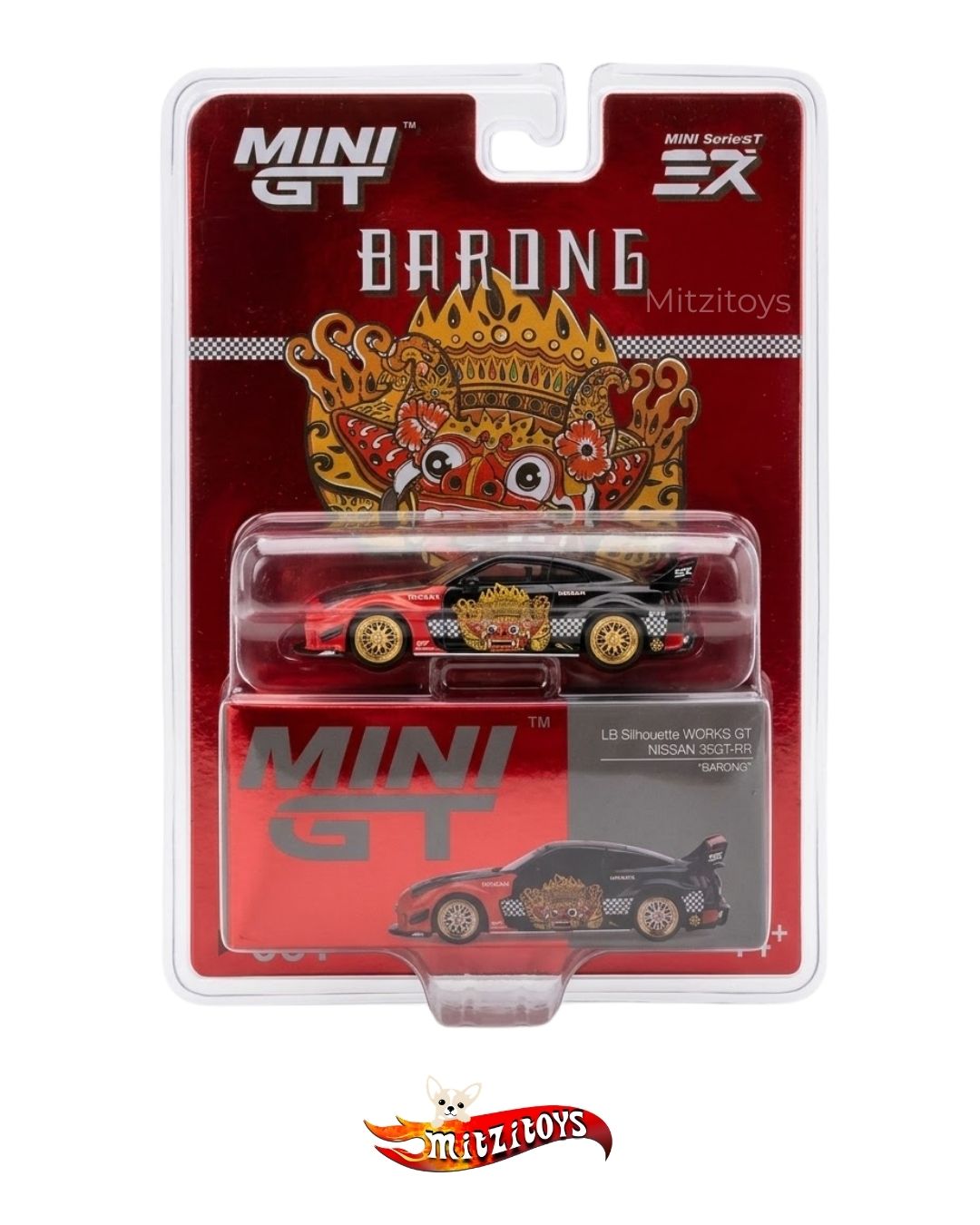 LB-Silhouette WORKS GT NISSAN 35GT-RR LBWK "BARONG" (#661) - MINI GT x MIZU Diecast