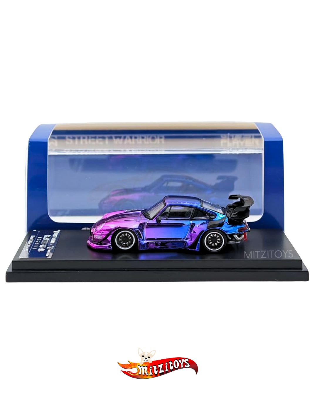 Porsche 911 (993) RWB "Begriffe" Chameleon Chrome / Street Warrior - Ghost Player (Limited Edition) 1:64