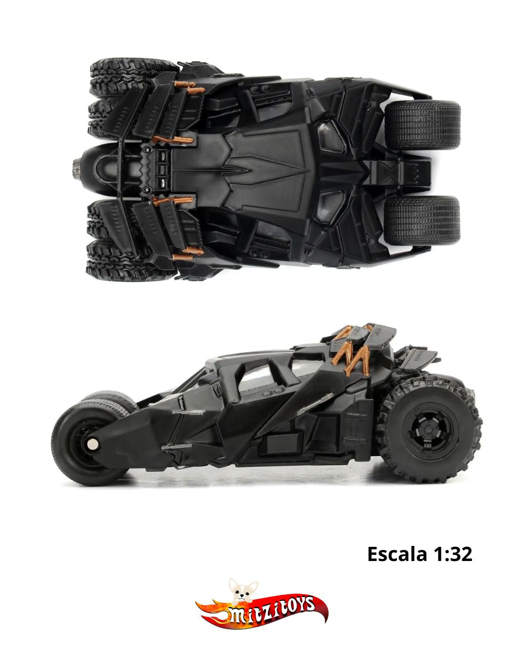 The Dark Knight Batmobile Tumbler (Escala 1:32) - Jada Toys 