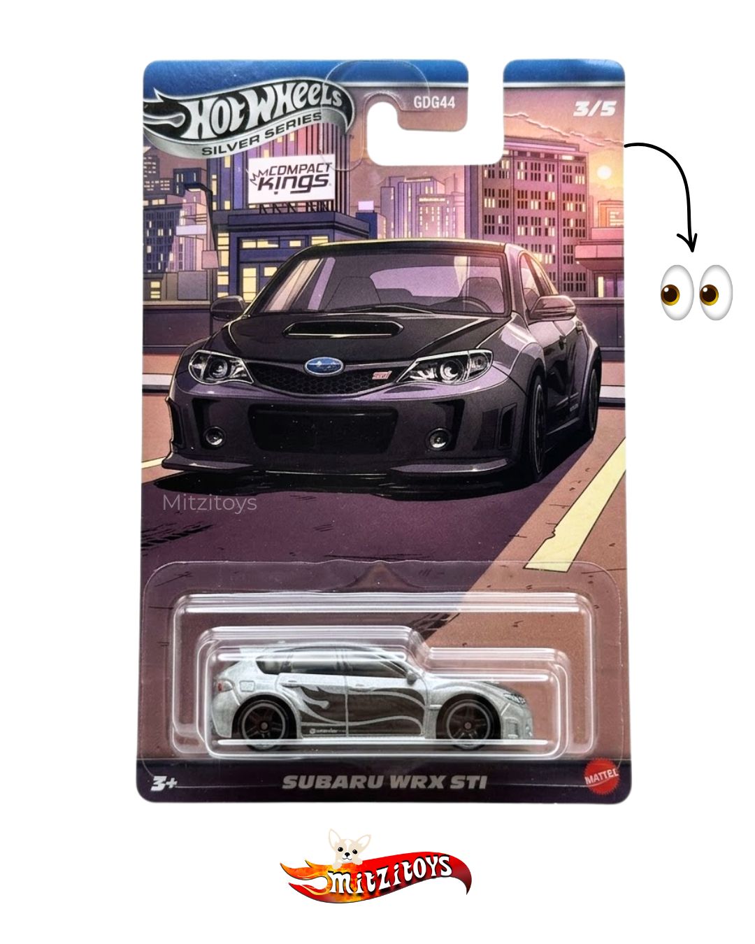Subaru DETALLE WRX STI (3/5) - Compact Kings - Hot Wheels Silver