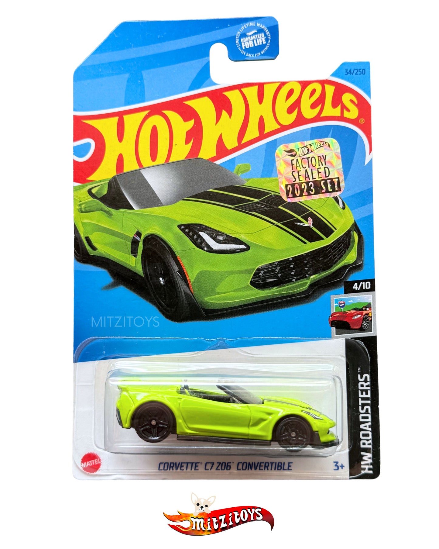 Corvette C7 Z06 Convertible 34/250 (4/10) - HW Roadsters - Hot Wheels Básico