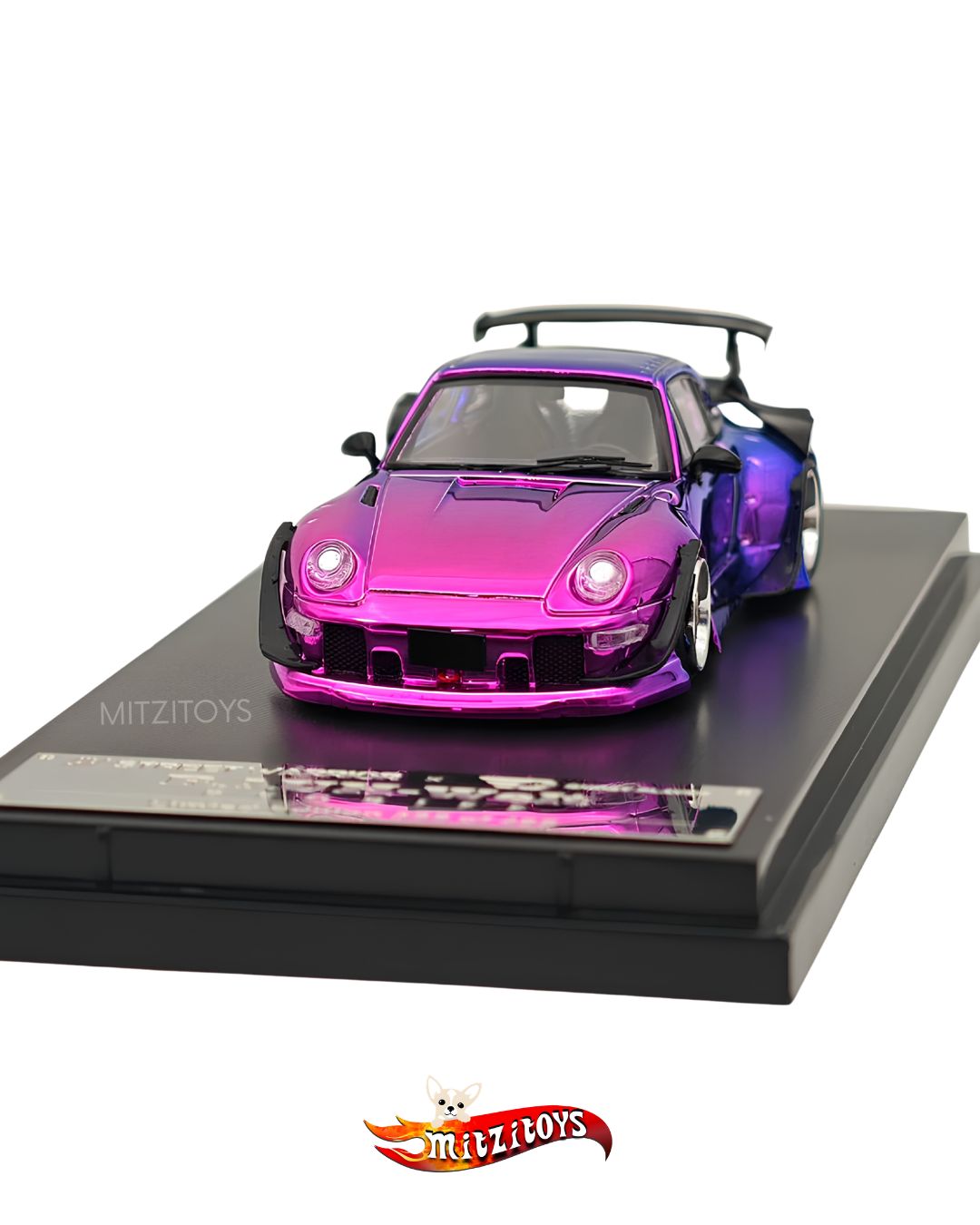 Porsche 911 (993) RWB "Begriffe" Chameleon Chrome / Street Warrior - Ghost Player (Limited Edition) 1:64