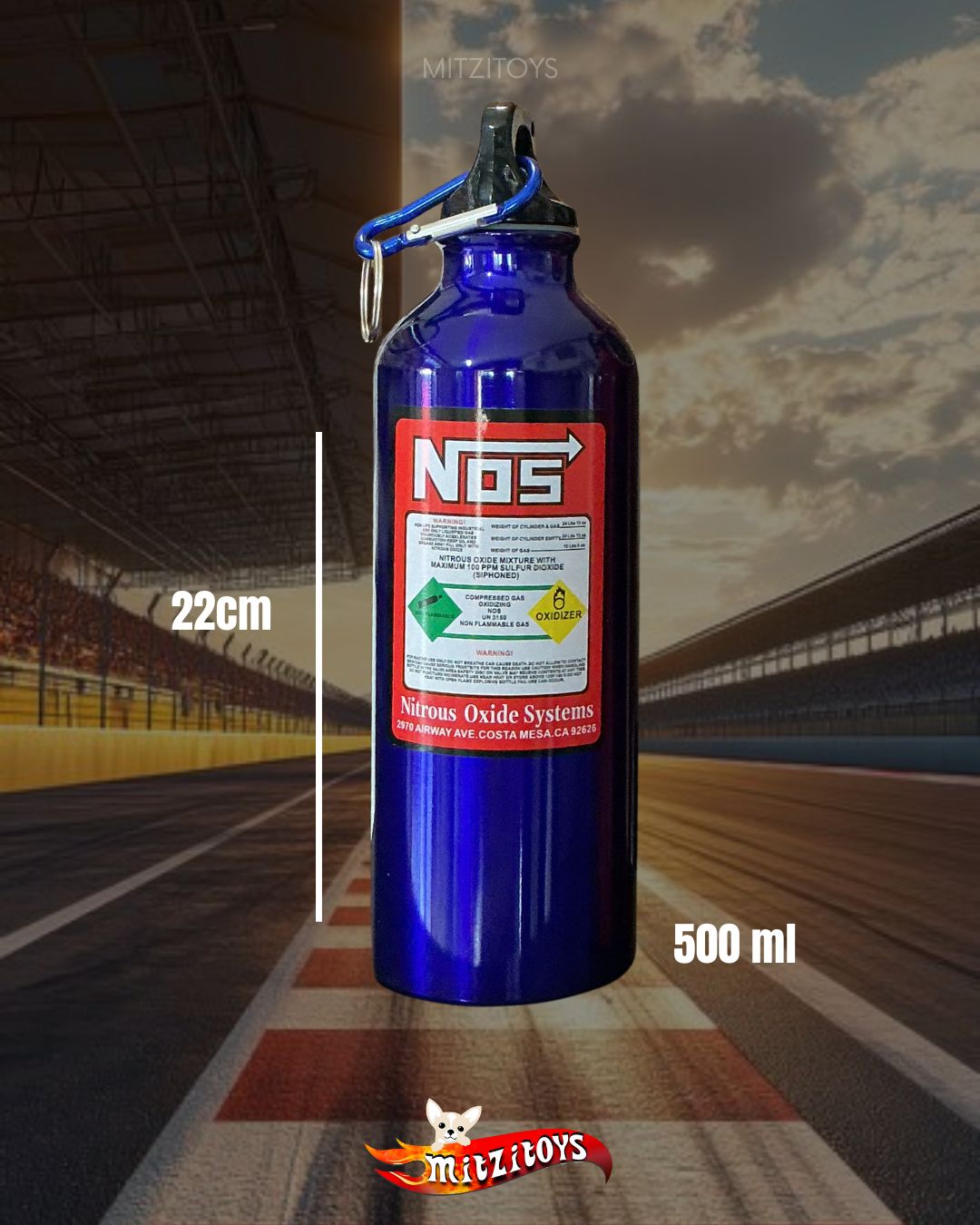 Botella Térmica Cilindro Nitro Nitrógeno NOS (Pieza Individual)