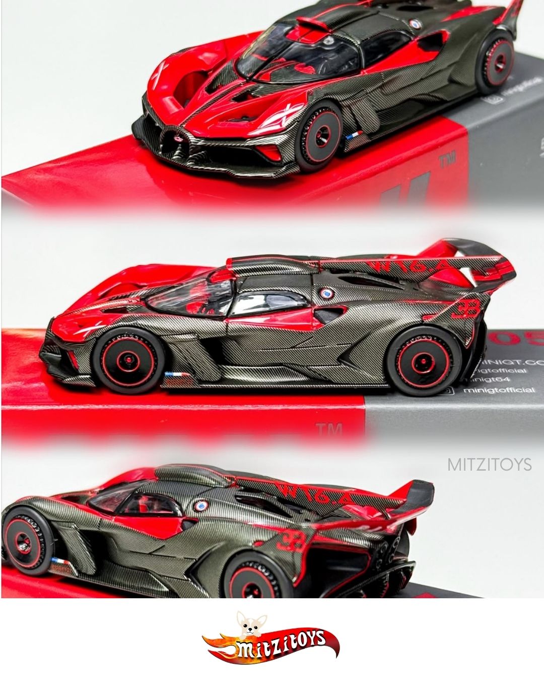 Bugatti Bolide Red 1:64 - Mini GT