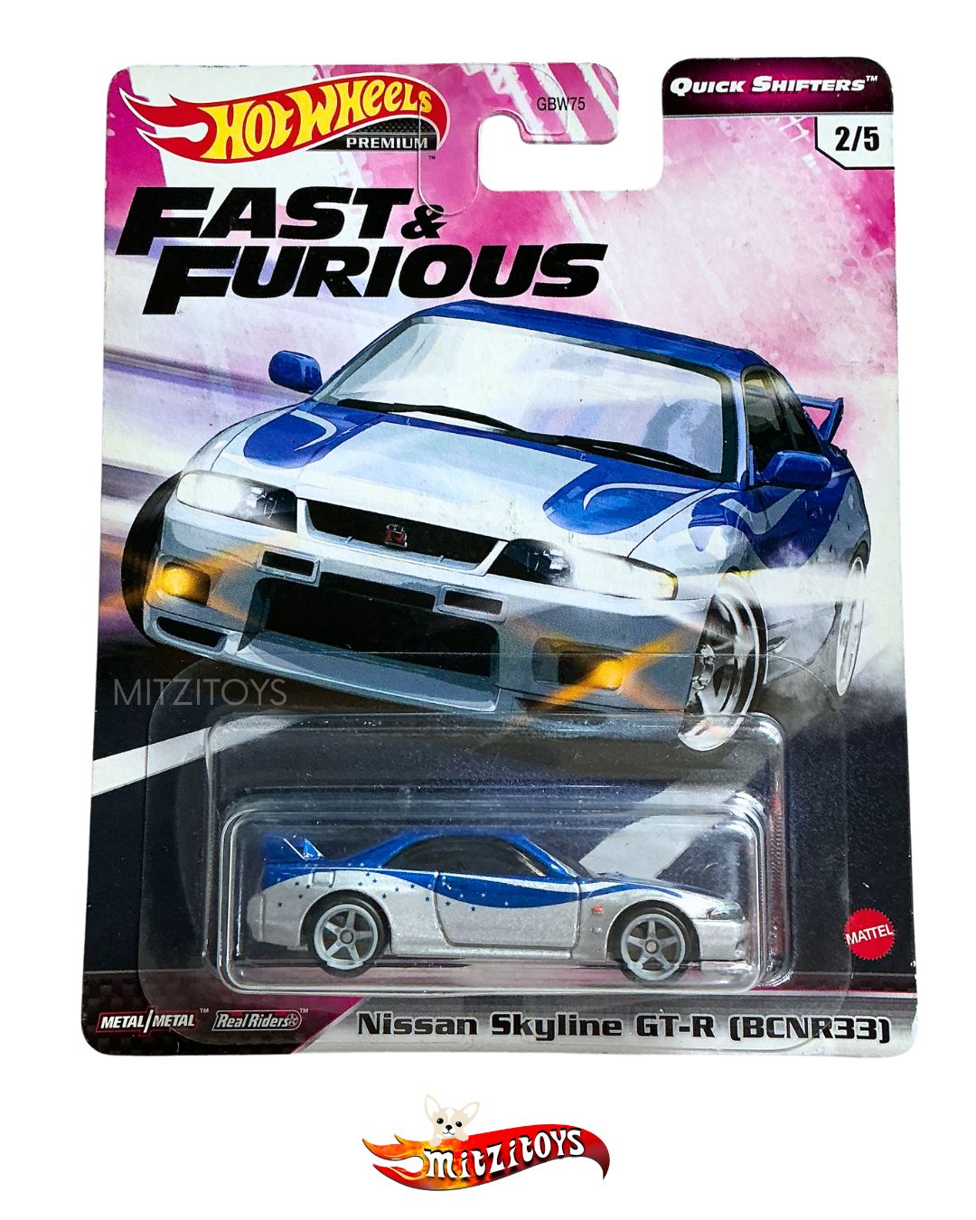 Nissan Skyline GT-R (GTR R33) (2/5) - Fast & Furious (Detalle) - Hot Wheels Premium