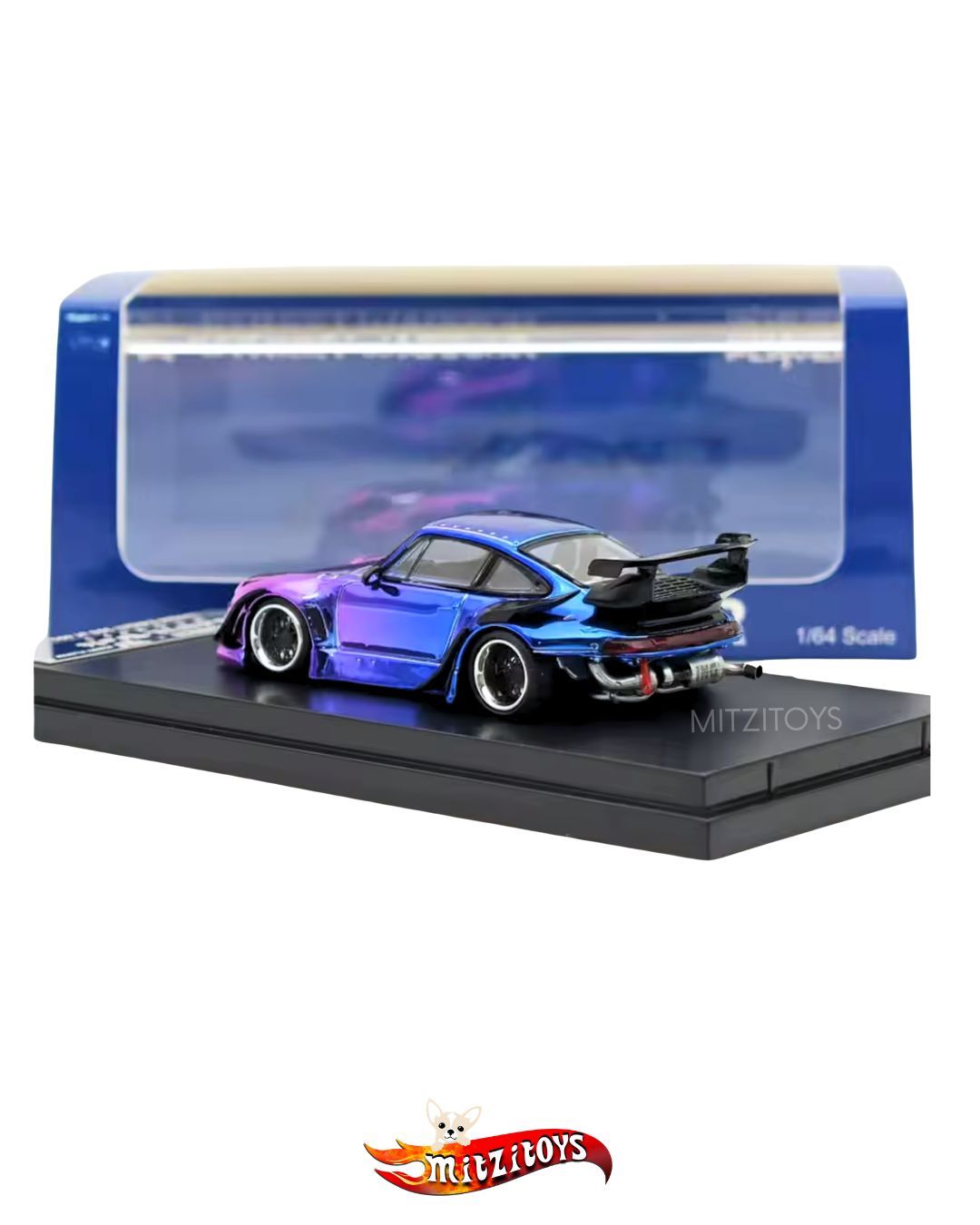 Porsche 911 (993) RWB "Begriffe" Chameleon Chrome / Street Warrior - Ghost Player (Limited Edition) 1:64