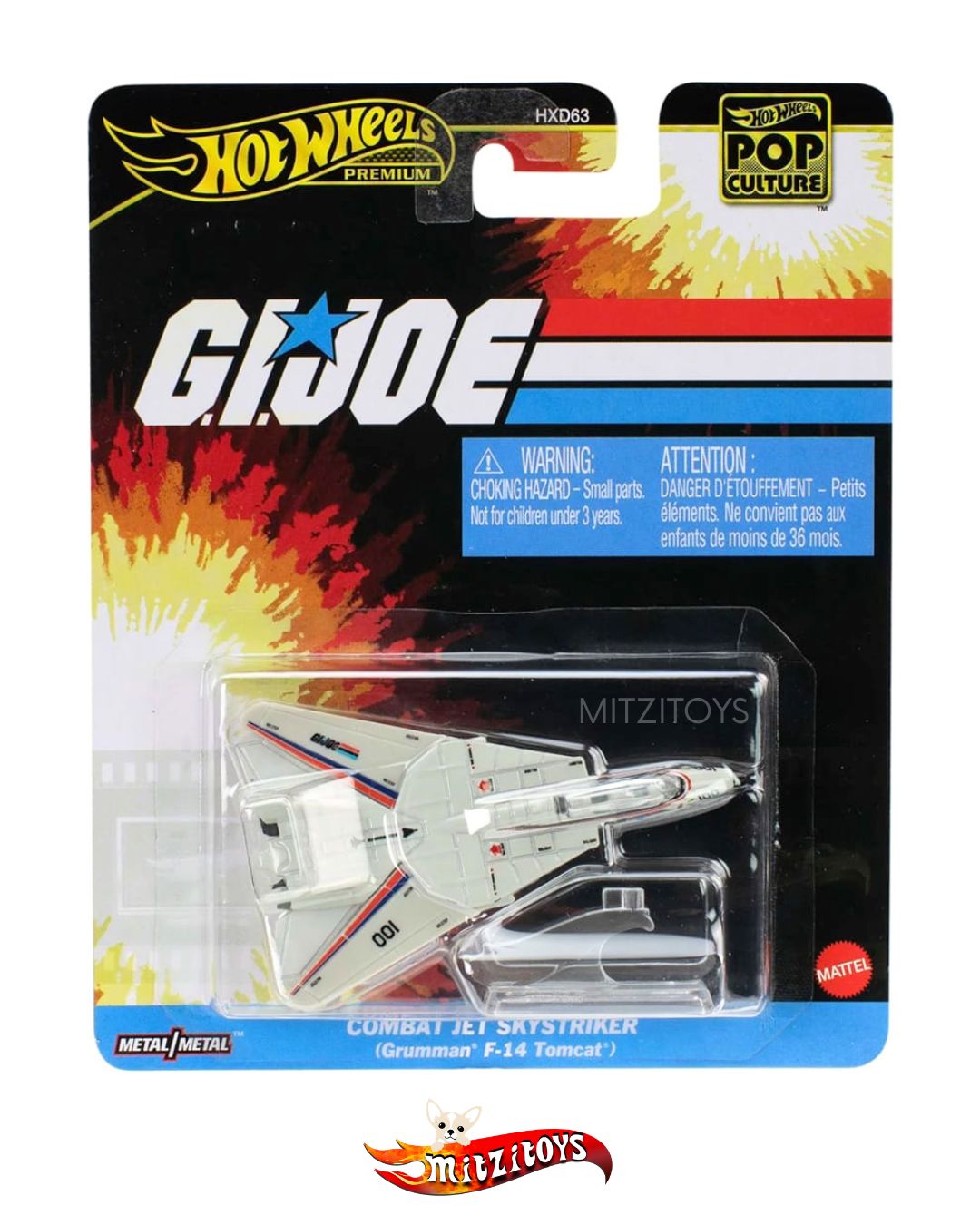 Combat Jet Skystriker (Grumman F-14 Tomcat) - Pop Culture G.I. Joe - Hot Wheels Premium