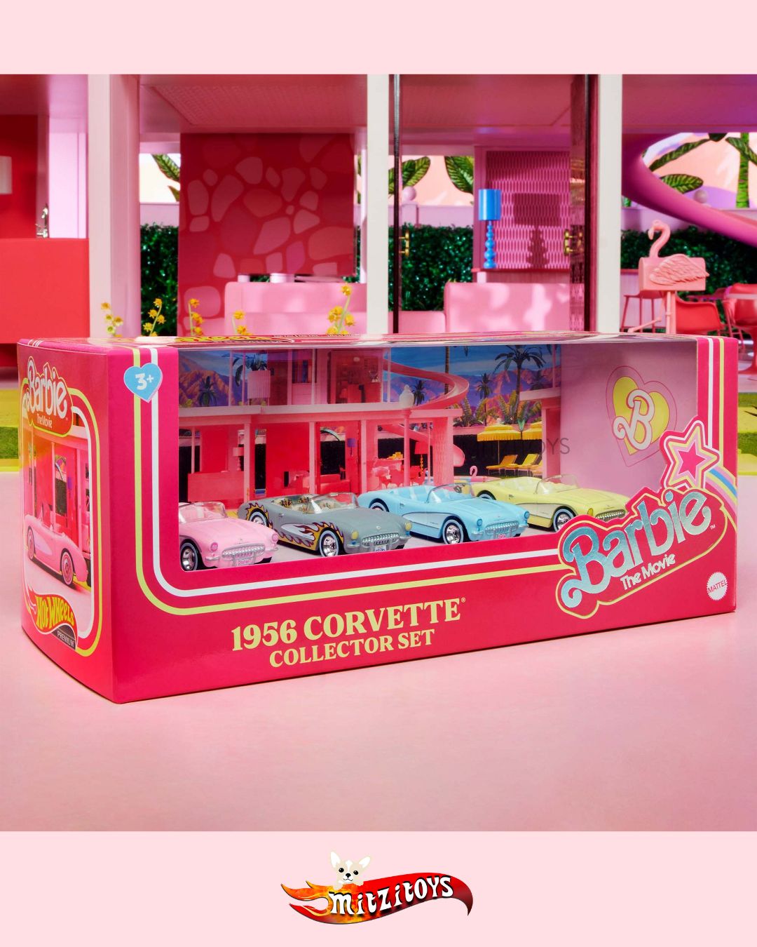 1956 Corvette Collector Set (4-Pack) - Barbie The Movie - Premium