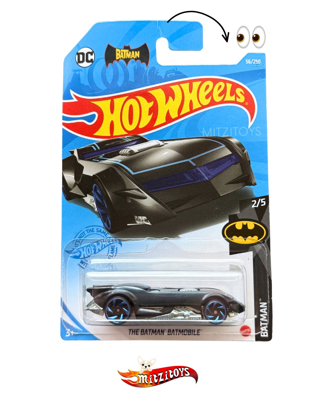 The Batman Batmobile 56/250 detalle / Hot Wheels Mainline Batman Series