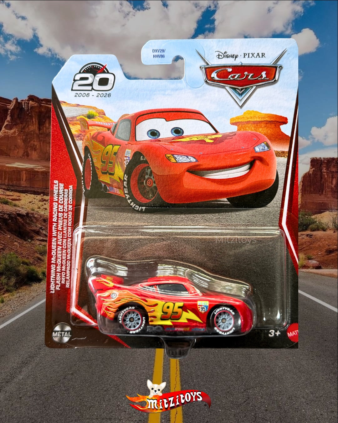 Rayo McQueen con Llantas de Carreras (20 Aniversario 2006 - 2026) - Disney Pixar Cars (Mattel)