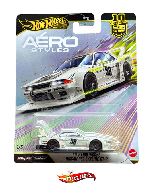 LBWK Kaido Works Nissan R32 Skyline GT-R (1/5) - Aero Styles - Hot Wheels Premium