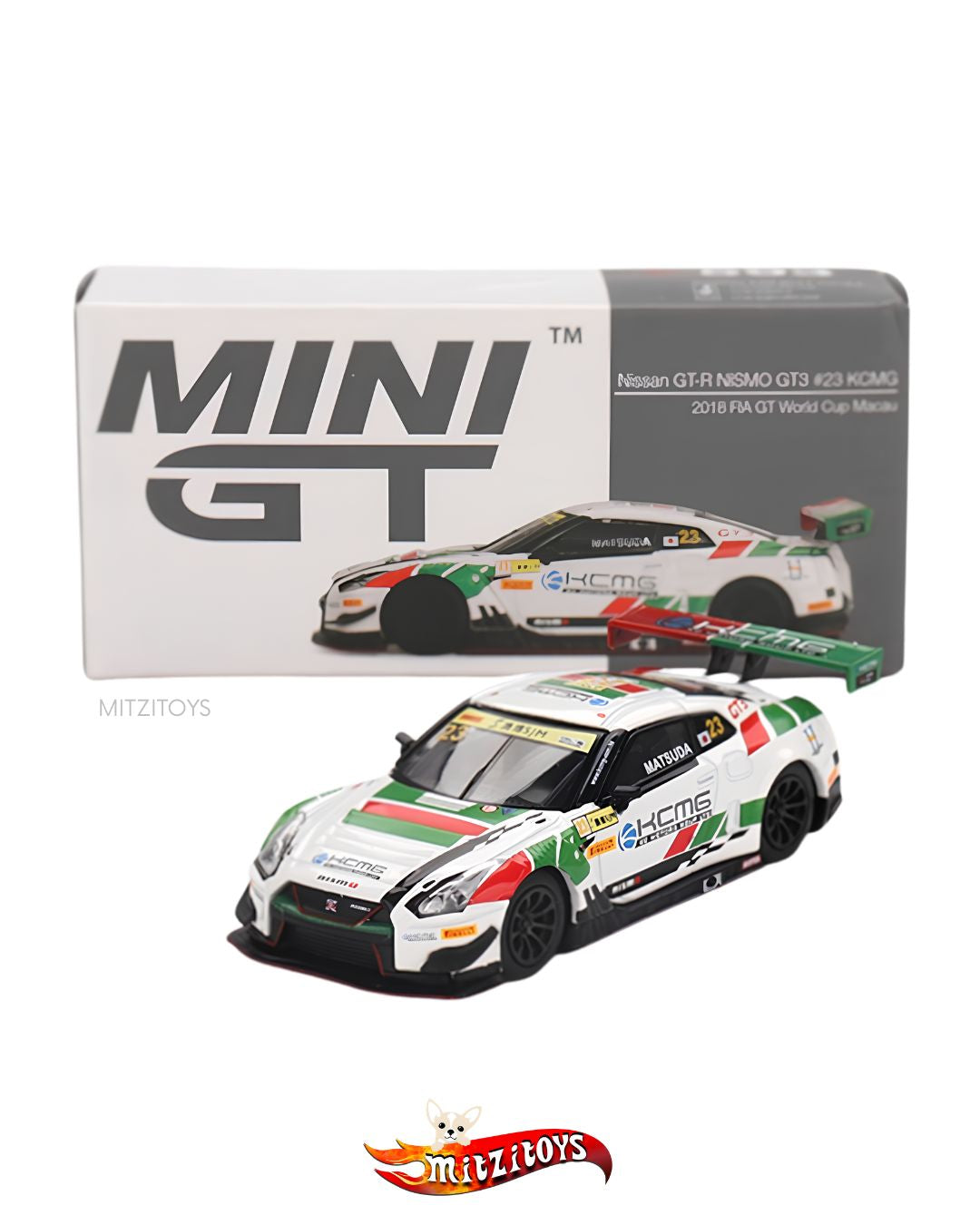 Nissan Skyline GTR R35 NISMO GT3 #23 KCMG 2018 FIA GT World Cup Macau (#593) - Mini GT 1:64