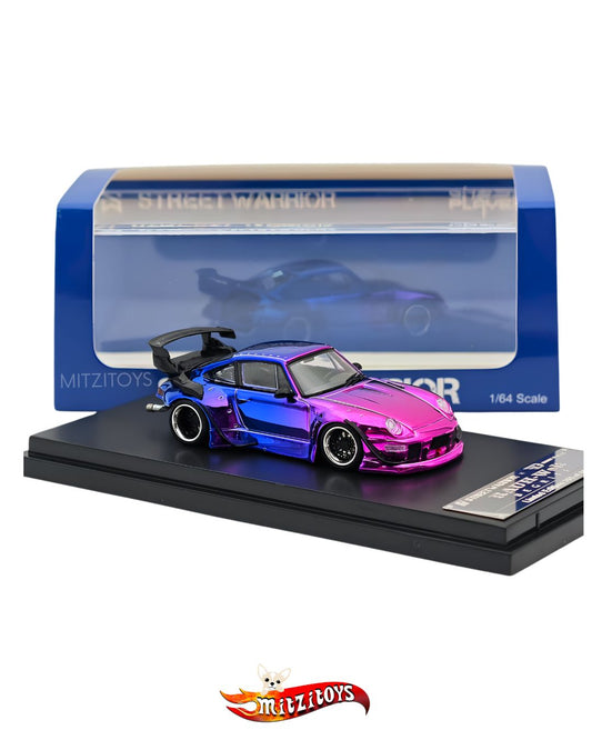 Porsche 911 (993) RWB "Begriffe" Chameleon Chrome / Street Warrior - Ghost Player (Limited Edition) 1:64
