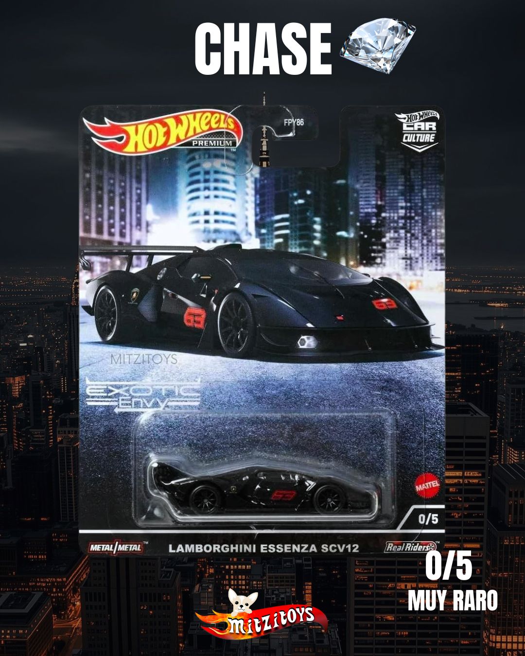 Lamborghini Essenza SCV12 CHASE (0/5) - Hot Wheels Car Culture: Exotic Envy - Premium