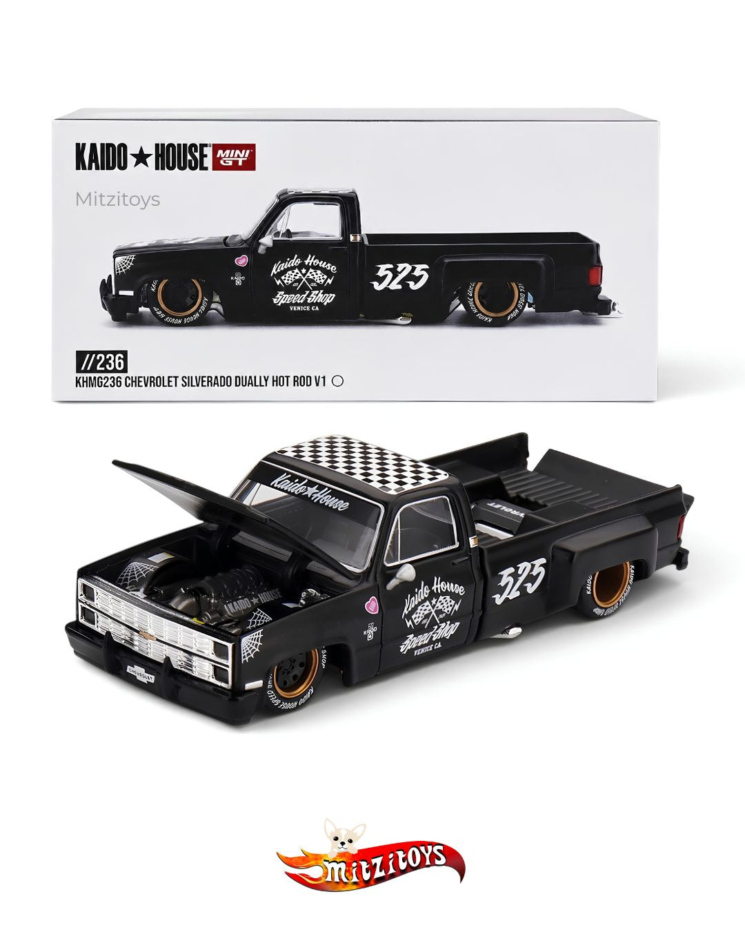 Chevrolet Silverado Dually Hot Rod V1 (#236) - Kaido House x Mini GT