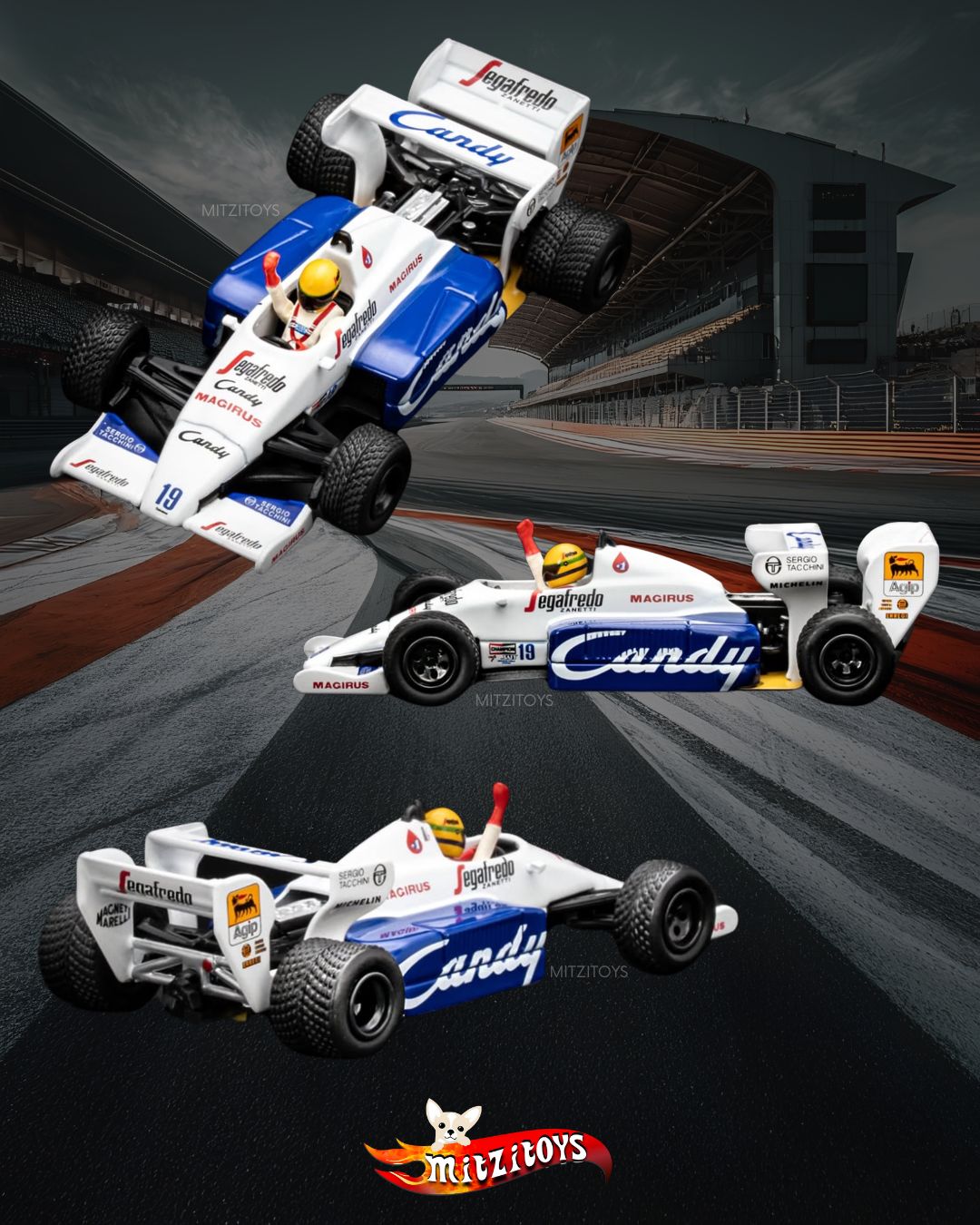 Toleman TG184 #19 1984 Monaco Grand Prix 2nd Place Ayrton Senna - MINI GT #1118