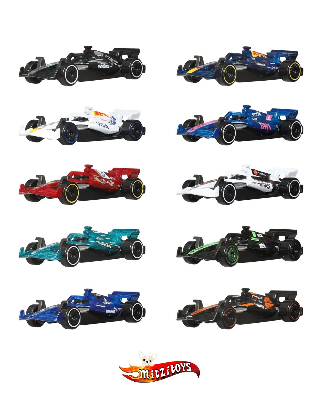 Formula 1  10-Pack F1- Hot Wheels - Básico 
