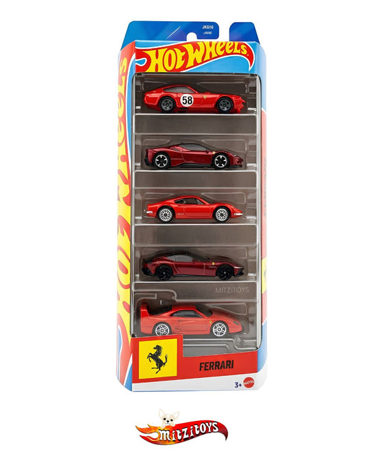 Ferrari 5 Pack / Dino 206 GT, SF90 Stradale, 365 GTB 4, 12CILINDRI, F40 Competizione - Hot Wheels