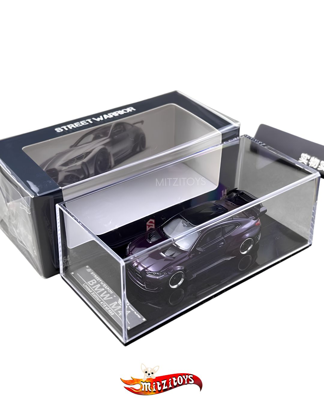 BMW M4 Widebody Purple Metal (G82) / Street Weapon - Street Warrior (Limited Edition) 1:64