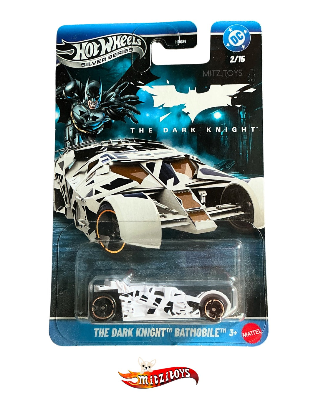 The Dark Knight Batmobile (2/15) - Batman - Hot Wheels Silver Series