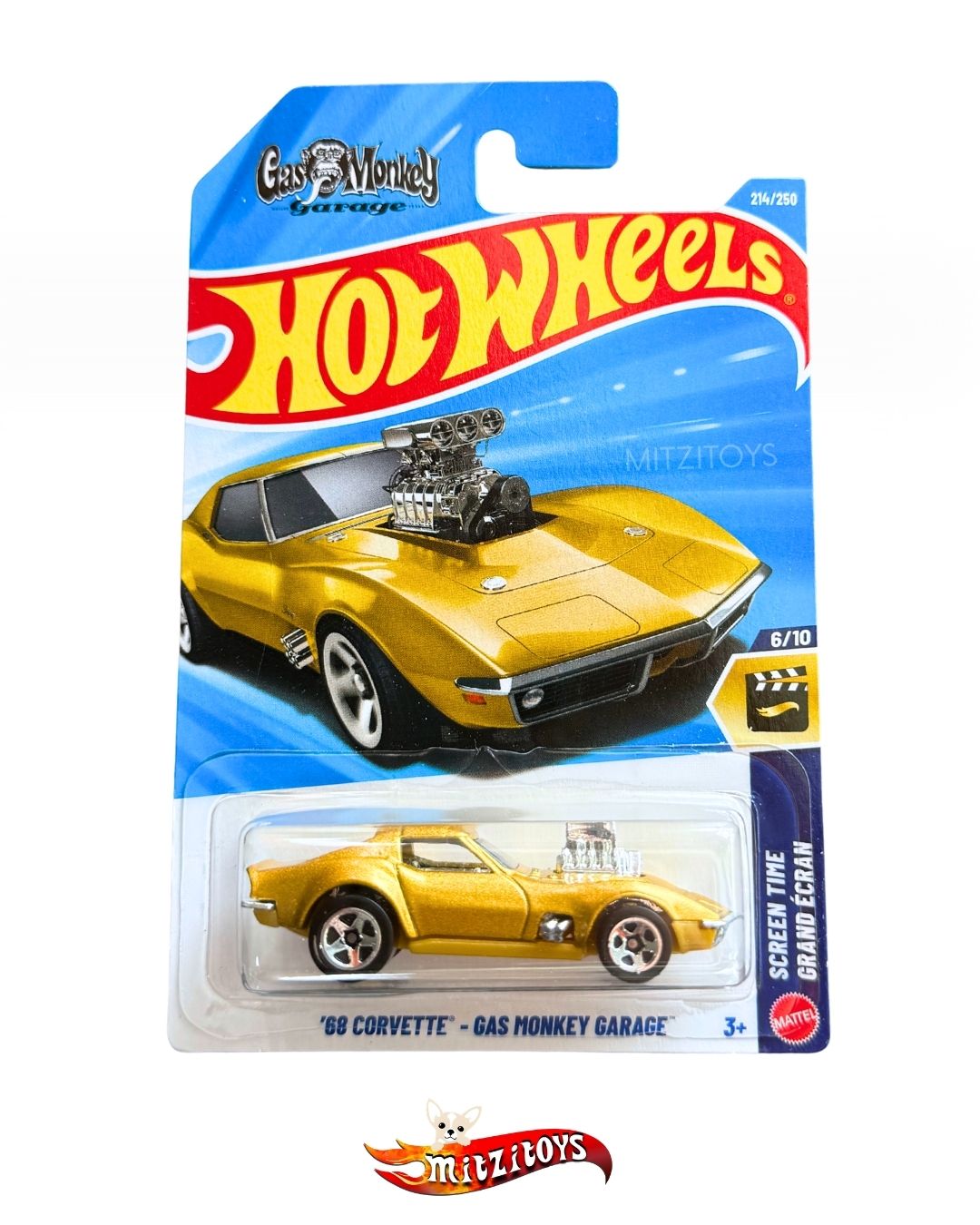 '68 Corvette - Gas Monkey Garage (6/10) - HW Screen Time - Hot Wheels Básico