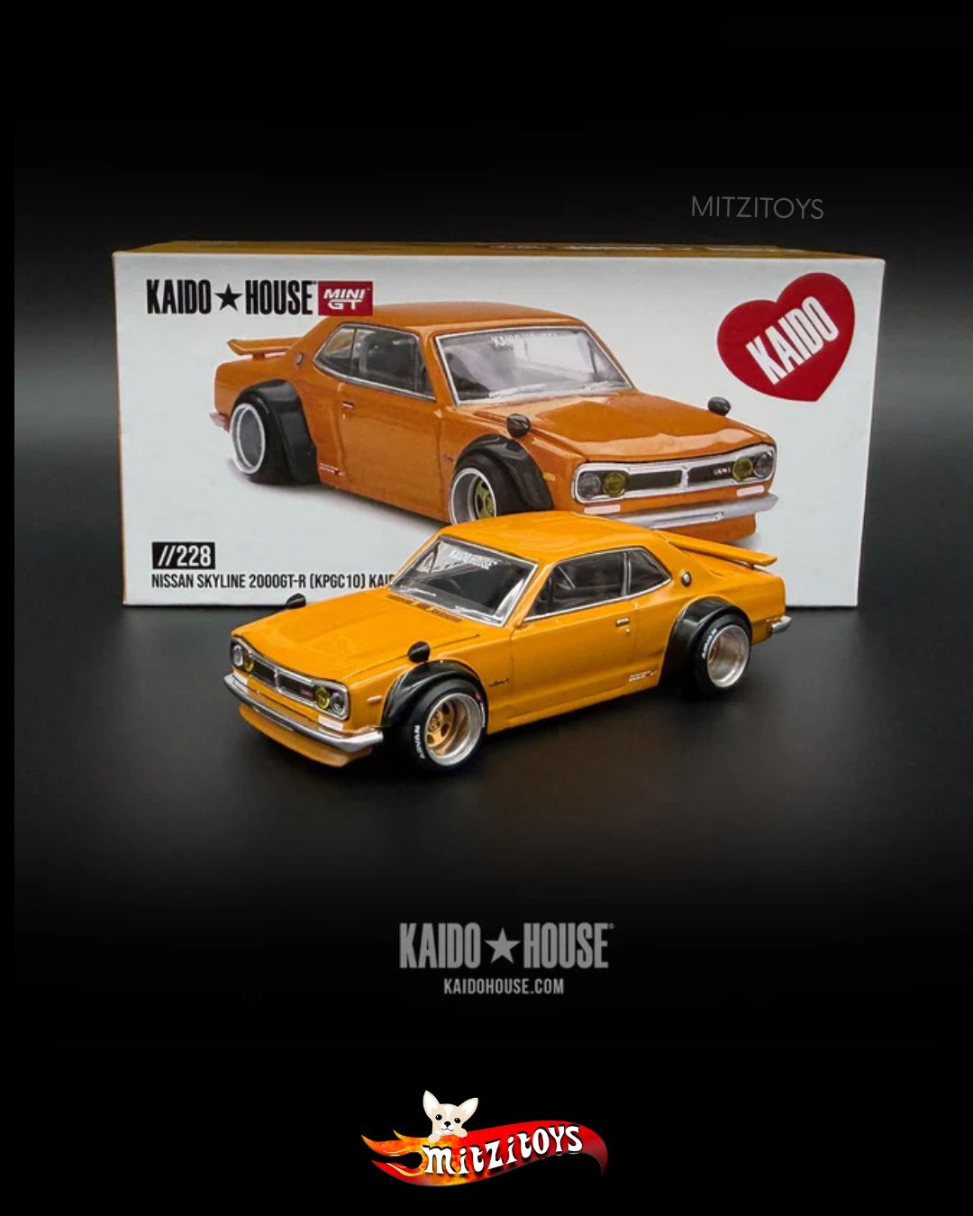 Nissan Skyline 2000GT-R Kaido Street V2 (#228) - KAIDO★HOUSE x MINI GT 1:64