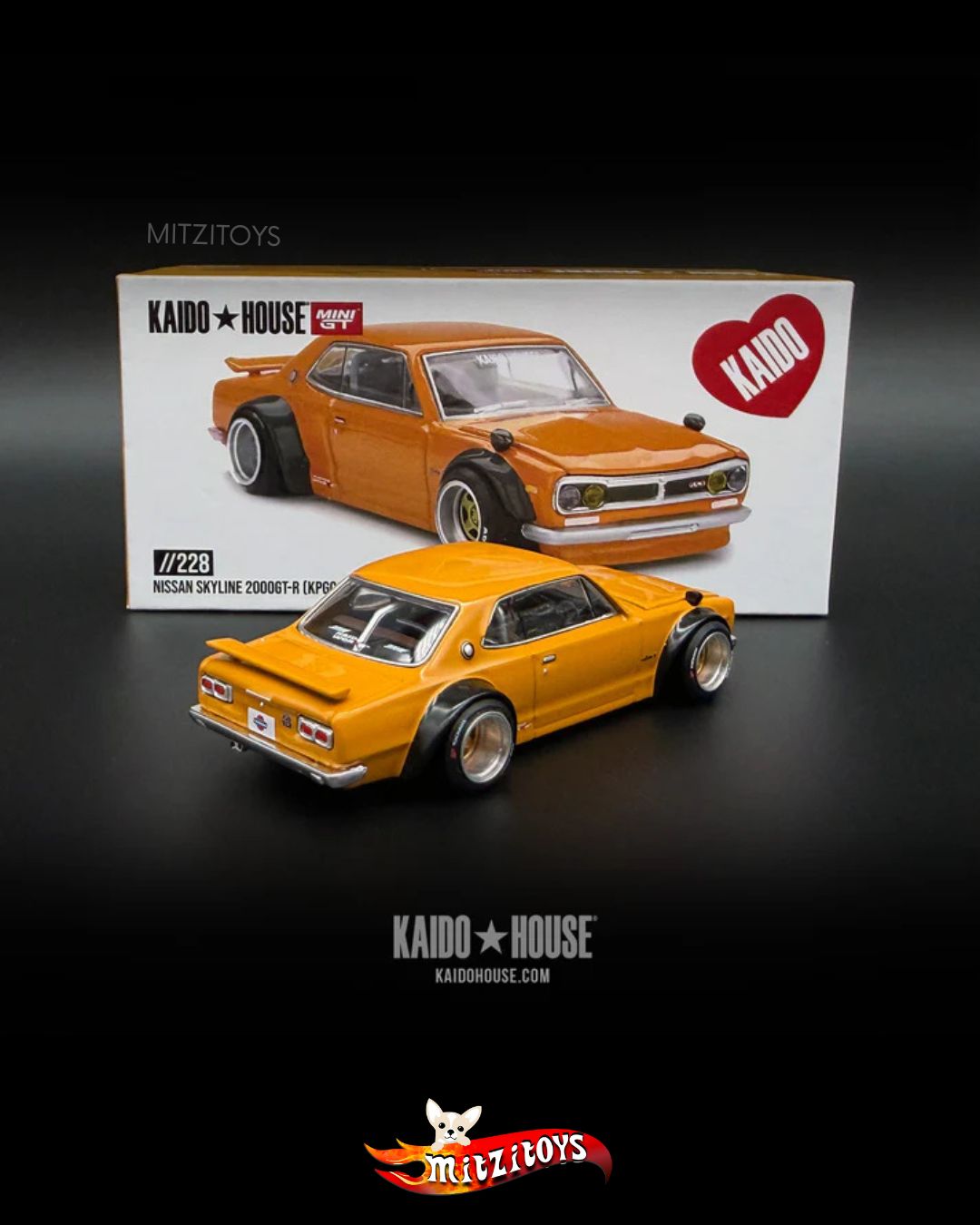 Nissan Skyline 2000GT-R Kaido Street V2 (#228) - KAIDO★HOUSE x MINI GT 1:64