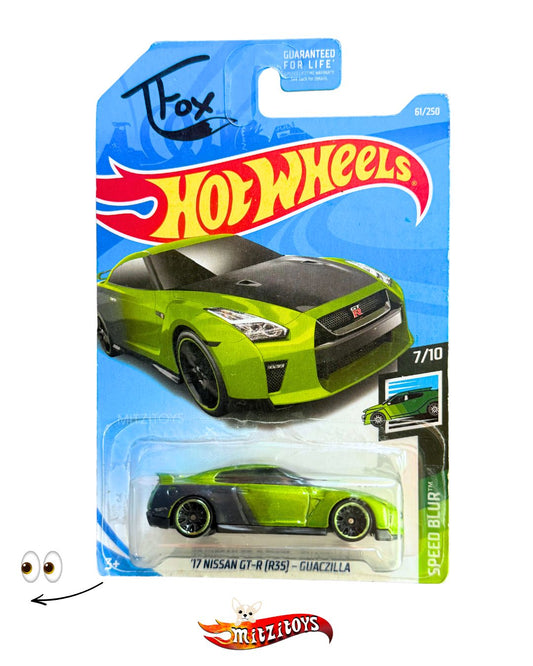 '17 Nissan GT-R R35 "Guaczilla" (61/250) - Speed Blur (7/10) - Edición Tanner Fox - Hot Wheels Mainline