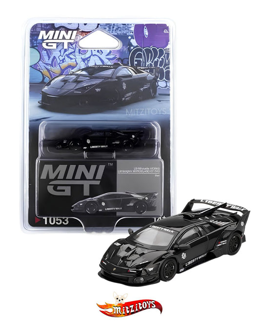 LB-WORKS Lamborghini Murciélago LB-Evo Black Metallic (#1053) - Mini GT 1:64