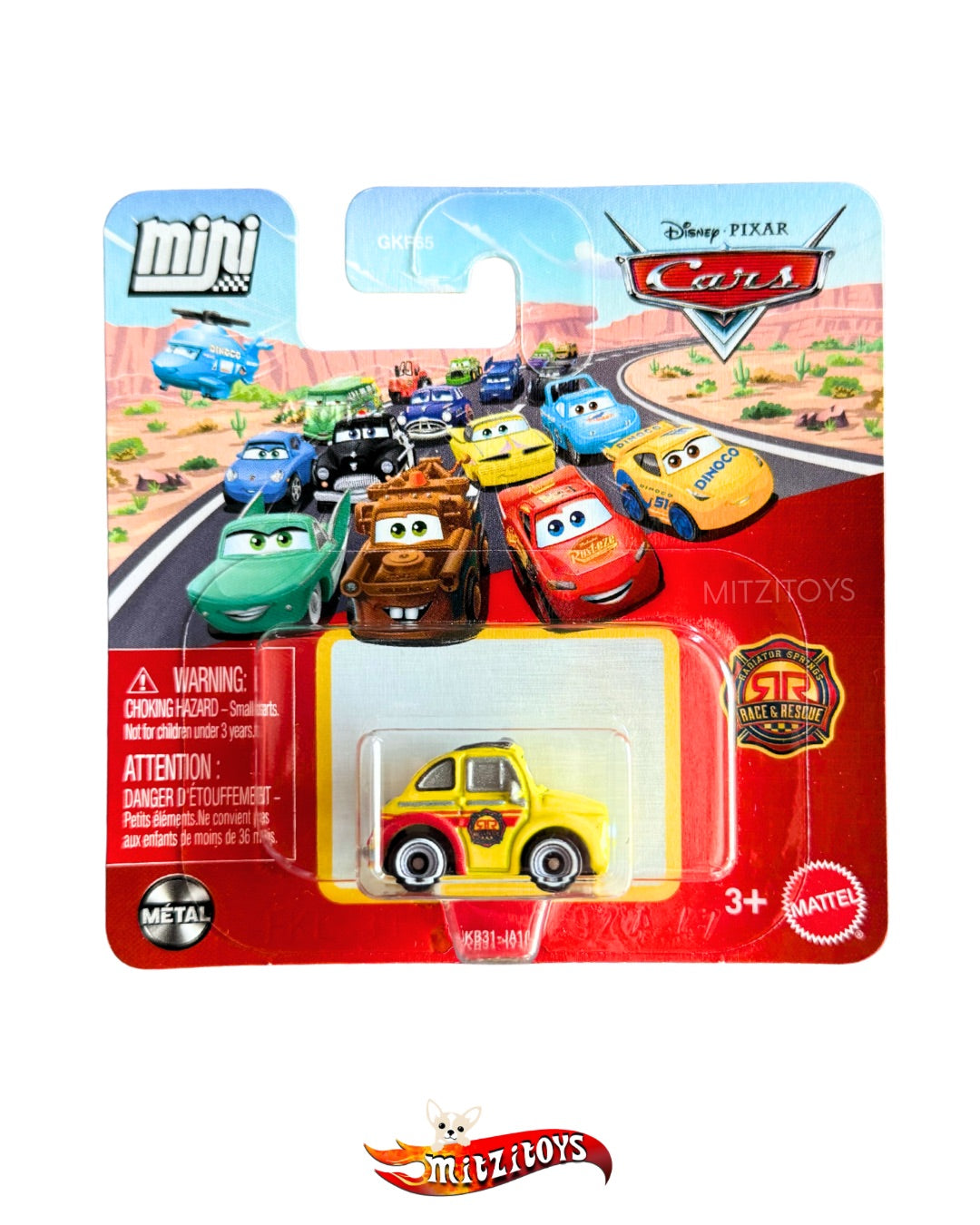 Disney Pixar Cars Minis - Luigi Radiator Springs Race & Rescue (Yellow) - Mattel