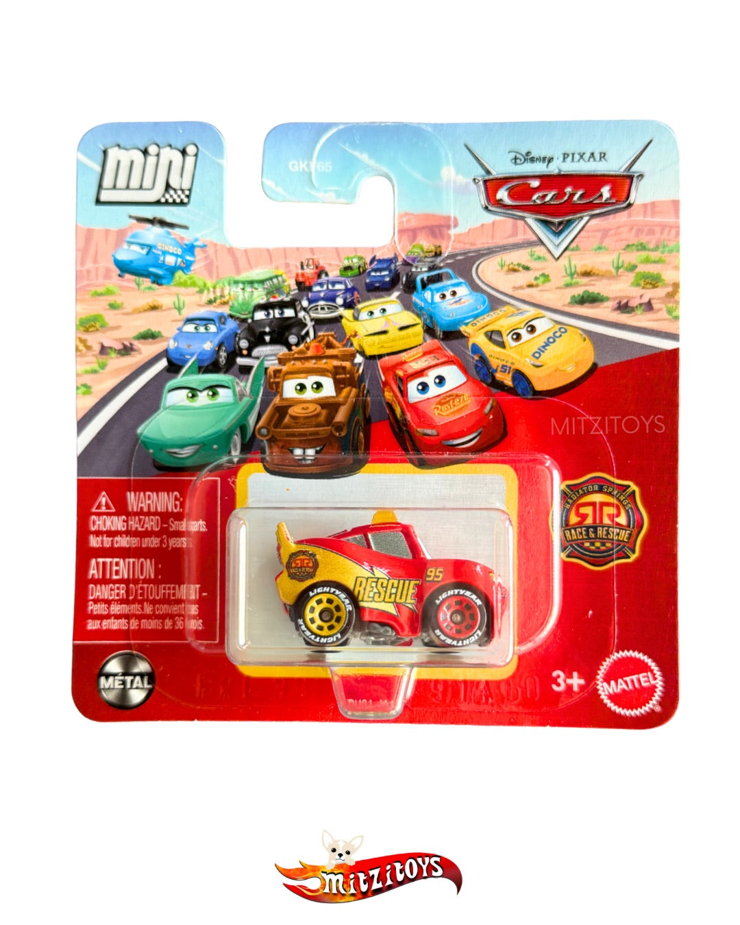Disney Pixar Cars Minis - Lightning McQueen Radiator Springs Race & Rescue (#95) - Mattel