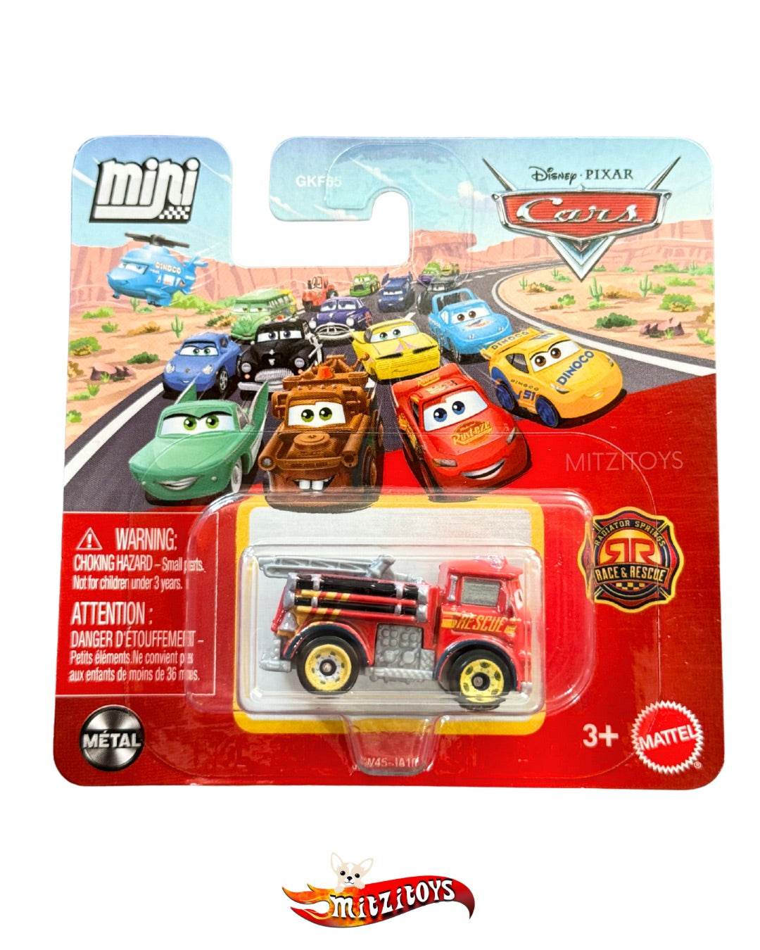 Disney Pixar Cars Minis - Red Radiator Springs Race & Rescue (Fire Truck) - Mattel