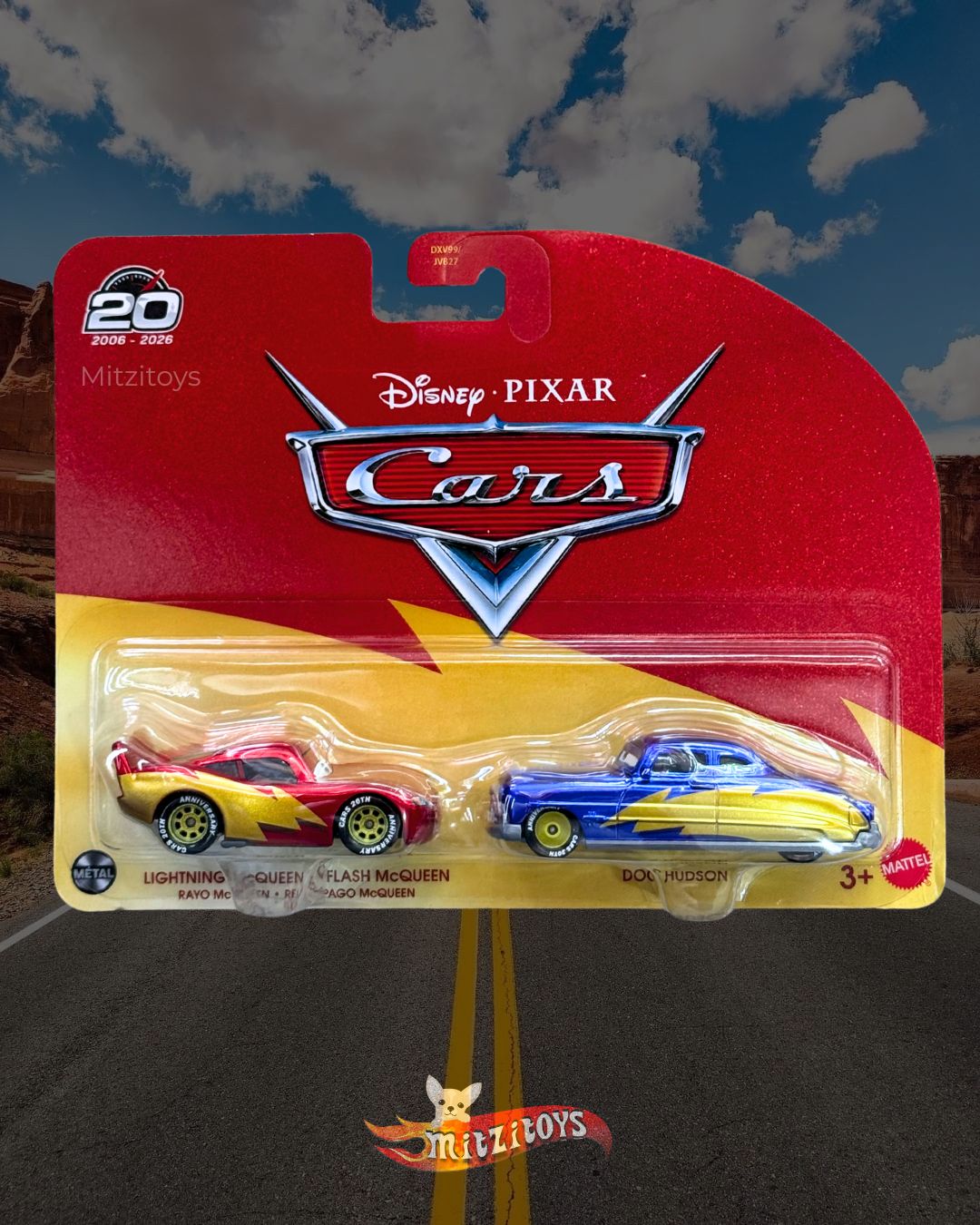 Lightning McQueen & Doc Hudson (2-Pack) - Disney Pixar Cars (20th Anniversary) - Mattel