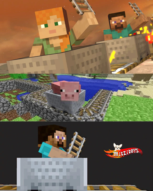 Minecraft Minecart Carro de Mineria Gris - Hot Wheels Basico